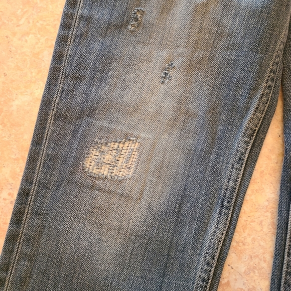 NWT IRO Straight Leg High Rise Indigo Gray Distressed Vix Ankle Jeans in Size 24 - Picture 9 of 13